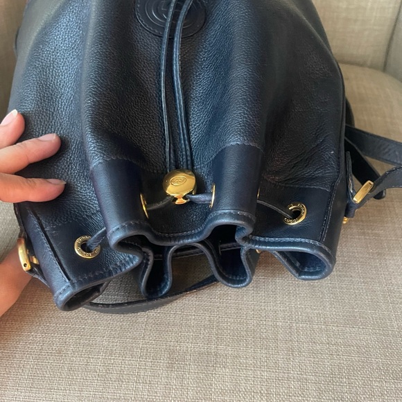 Authentic Gucci v web sherry line leather drawstring bucket bag 001.084.… - Picture 7 of 16